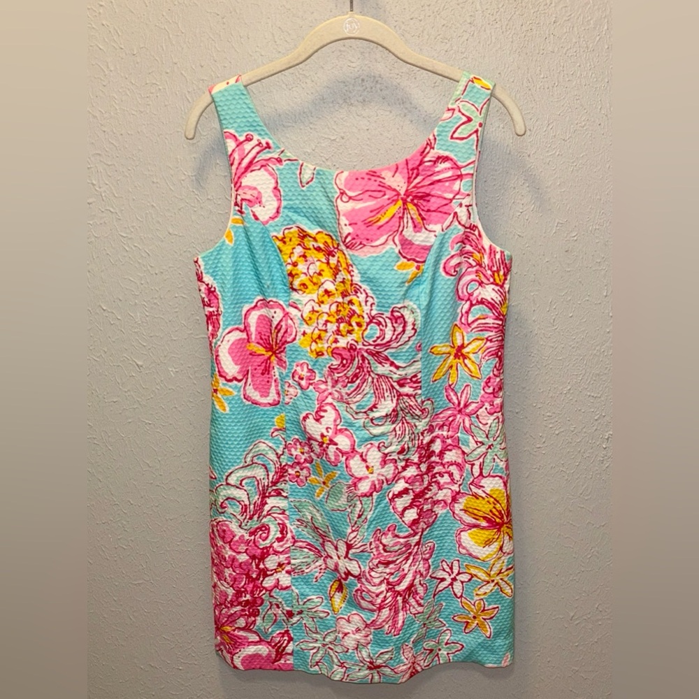 Lilly Pulitzer Cathy Shift Dress Tropical Pink Floral Women’s Size 4 Like New